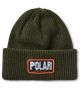 Polar. Earthquake Merino Beanie. Army Green.