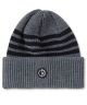 Polar. Stripe Merino Beanie. Grey.