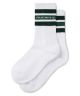Polar. Rib Socks Fat Stripe Size Large 9.0 - 13.0. White/Green.