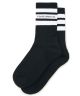 Polar. Rib Socks Fat Stripe Size Large 9.0 - 13.0. Black.
