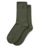 Polar. Rib Socks No Comply Size Large 9.0 - 13.0. Dusty Olive/Blue.