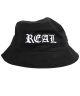 Real. Script Bucket Hat. Black.