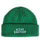 Sci-Fi Fantasy. Striped Beanie. Green / Black.