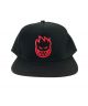 Spitfire. Big Head Snapback Hat. Black/ Red.