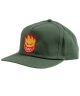 Spitfire. Big Head Fill Snapback. Green/ Red/ Gold.