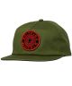 Spitfire. Classic 87 Swirl Patch Snapback. Olive/Red.