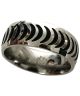 Spitfire. Crescent Steel Ring. Black.