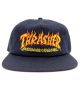 Thrasher. Fire Logo Snapback Hat. Navy.