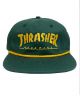 Thrasher. Rope Snapback Hat. Forest Green/Gold.