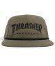 Thrasher. Flame Trucker Hat. Olive/ Black.