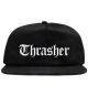Thrasher x Spitfire. The End Oath Snapback Hat. Black.