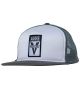 Venture. Awake Snapback Hat. White/ Grey.