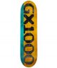 GX1000. Split Veneer Team Deck. 8.5 x 32.125 - WB 14.25. Teal/Yellow.