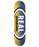 Real. 8.06 Parallel Fade Oval Deck. Blue/ Yellow.