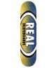 Real. 8.06 Parallel Fade Oval Deck. Blue/ Yellow.