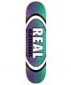 Real. 8.12 Parallel Fade Oval. Teal/ Purple.
