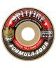 Spitfire. F4 101 Conical Full Shape Wheels. Natural/Red Print.