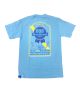 808 Skate. 24 Year Ribbon T Shirt. Blue.