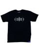 808 Skate. Digital Oval T Shirt. Black/Reflective Ink.