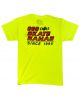 808 Skate. Safety T-Shirt. Bright Yellow.