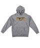 Anti-Hero. Eagle Youth Hoodie. Grey Heather / Multi Colored Print.