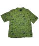 Bronze 56K. Scribble Rayon Shirt. Green.