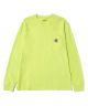 Carhartt WIP. Longsleeve Pocket T Shirt. Lime.