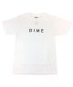 Dime. Basic Logo T Shirt. White.