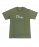 Dime. Classic Logo T Shirt. Olive green.