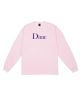 Dime. Classic Logo LS T Shirt. Pink.