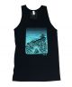 Ditch Life. Waves of Relief. Girls Tank Top. Black.