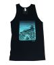 Ditch Life. Waves of Relief. Girls Tank Top. Black.