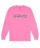 Fucking Awesome. Actual Visual Guidance Long Sleeve Tee. Pigment Dye Neon Pink.