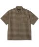 HUF. Stretch Micro Plaid Button-down Shirt. Clay.
