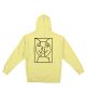 Krooked. Moon Smile Raw Hoodie. Light Yellow / Black.