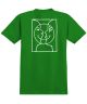 Krooked. Moonsmile Raw T-Shirt. Green/White.