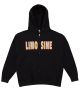 Limosine. Sparkle Zip Up Hoodie. Black / Orange.