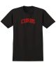 Real. Curbs T Shirt. Black/ Red.