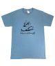 Shitty Kids. Riding on the Waves of Life T-Shirt. Grey Blue.