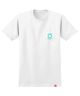 Spitfire. OG Glassic Pocket T Shirt. White/ Aqua.