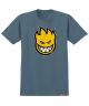 Spitfire. Big Head Youth T Shirt. Slate/ Yellow.