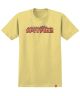 Spitfire. Flash Fire T Shirt. Banana/ Red.