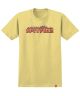 Spitfire. Flash Fire T Shirt. Banana/ Red.