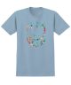 Spitfire. Floral Bighead Tee. Powder Blue.