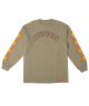 Spitfire. Old E Bighead Longsleeve T Shirt. Silver/ Sand.