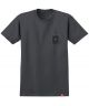 Spitfire. Hollow Classic Pocket T Shirt. Charcoal/ Black.