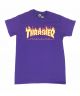 Thrasher. Flame T Shirt. Purple.