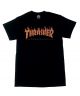 Thrasher. Flame Half Tone T Shirt. Black.