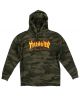 Thrasher. Flame Hoodie. Forest/Camo.
