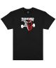 Thrasher x Spitfire. Thrash And Burn T Shirt. Black.